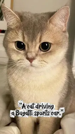 A cat drives a car