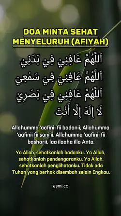doa minta sehat