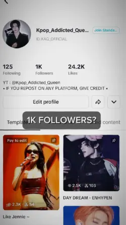 Tysm for 1k Follower