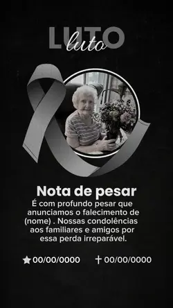 Luto nota de pesar