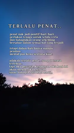 terlalu penat