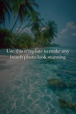 Beach photo filter