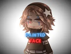 Painted face.