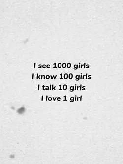 i love 1 girl