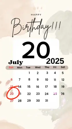 birthday 20 July 