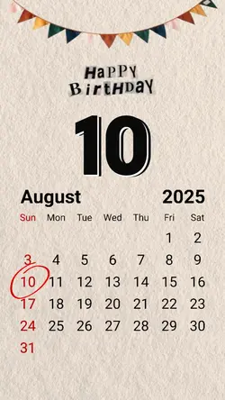 Hbd 10 August 2025