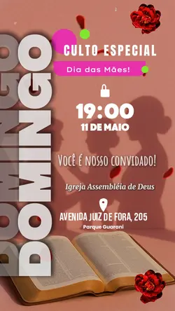 CULTO DIA DAS MÃES!