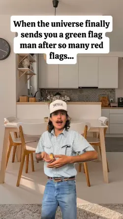 green flag man