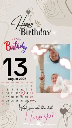 birthday 13 aug 2026