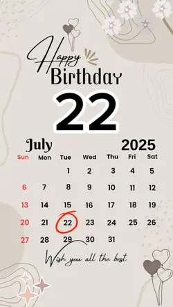 birthday 22 July