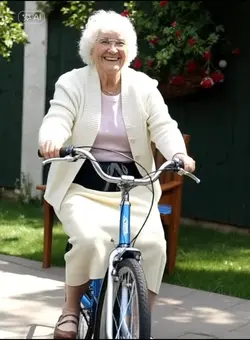 riding a bicycle