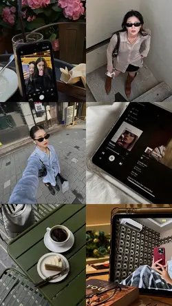 6 photo grid dark