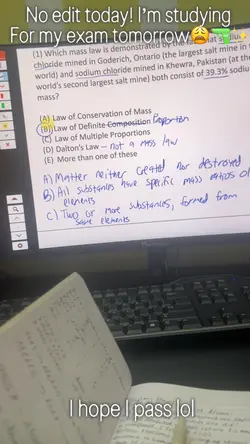 Studying for my exam