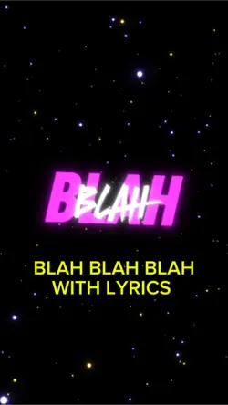 BLAH BLAH BLAH