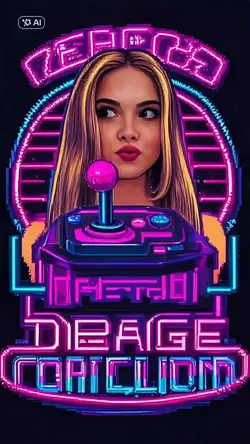 Retro gaming logo
