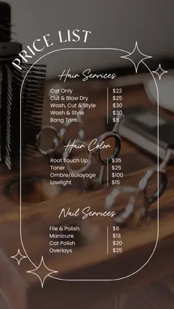 story : pricelist