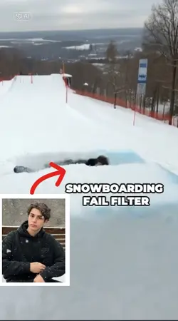 snowboarding fail
