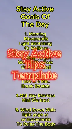 Stay Active Tips 