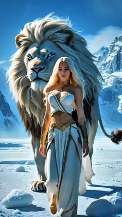 Woman And Lion