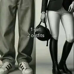 1 girl 2 outfits 