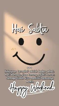 Hai Sabtu happy