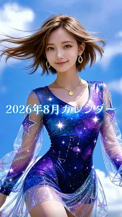 2026年8月カレンダー1クリップ