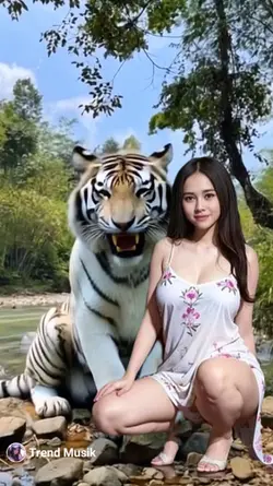 harimau putih viral 