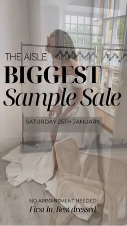 Bridal sample sale 