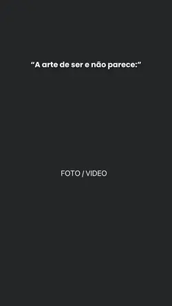 Ser e não parecer 🤓