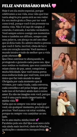 Parabéns irmã 