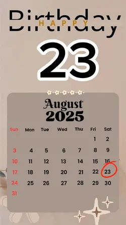 birthday 23 August 