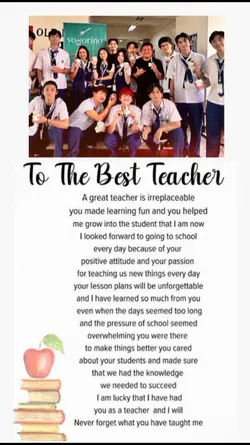 TO THE BEST TEACHER