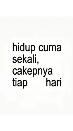 hidup cuma sekali