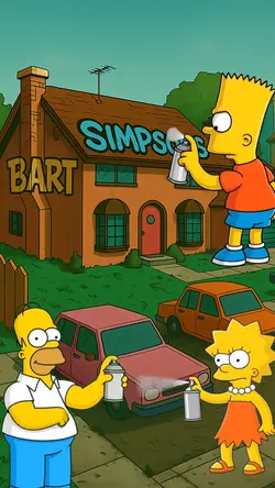 Simpsons graffiti.
