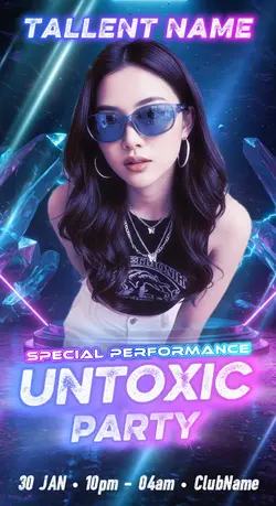 flyer purple & blue