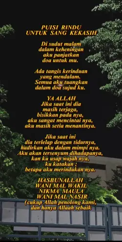 PUISI RINDU