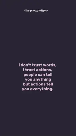 I don't trust words