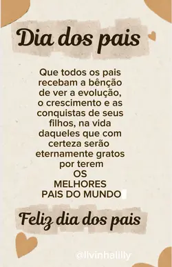 Feliz dia dos pais