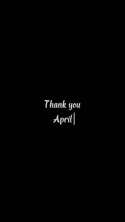 Thank you April