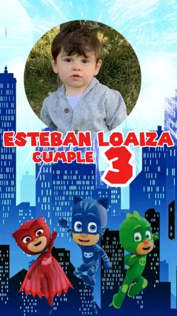 pj mask invitacion