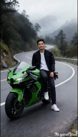 man and motorcycle