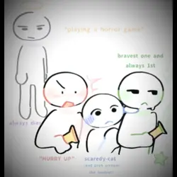 playing horror game 