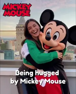 hugged Mickey mouse 