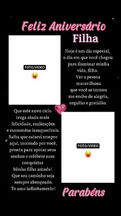 Parabéns minha filha