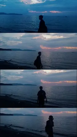 4 photos sunset pic