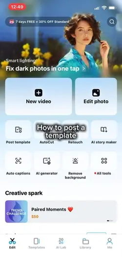 How to post template