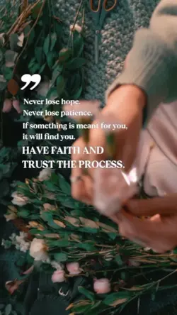 Never lose hope
