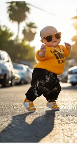 Hyper baby boy dance