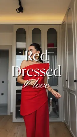 red dressed