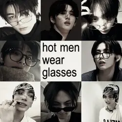 hot man wear glasses